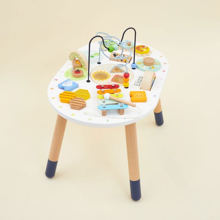 the le toy van wooden activity table is a great 1st birthday gift
